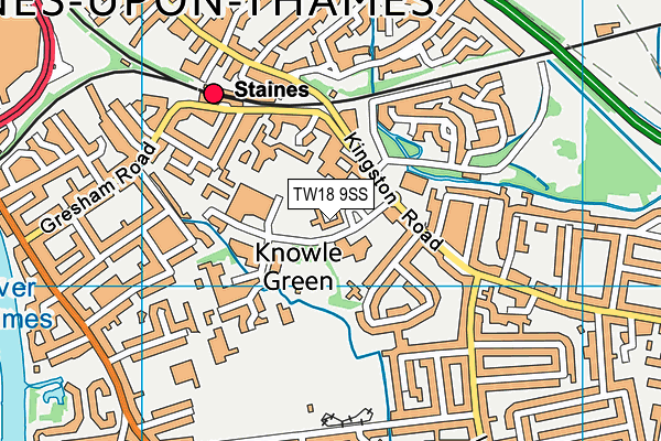 TW18 9SS map - OS VectorMap District (Ordnance Survey) TW18 9SS map - OS VectorMap District (Ordnance Survey)