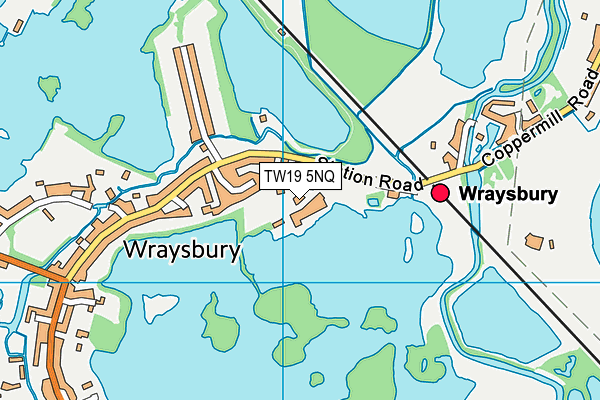 TW19 5NQ map - OS VectorMap District (Ordnance Survey)