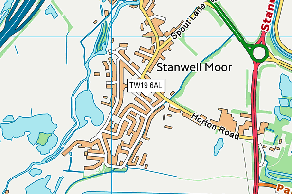 TW19 6AL map - OS VectorMap District (Ordnance Survey) TW19 6AL map - OS VectorMap District (Ordnance Survey)