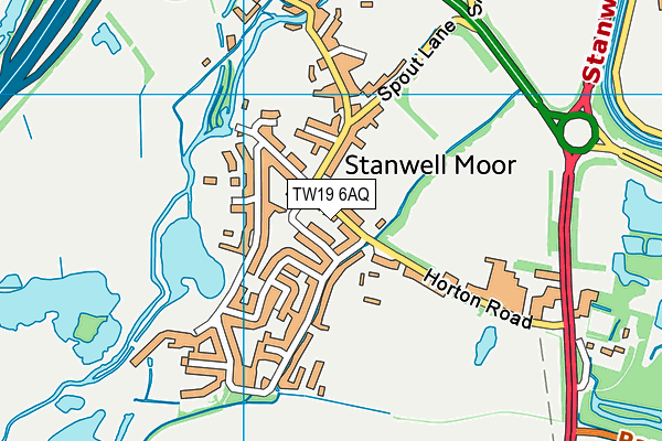TW19 6AQ map - OS VectorMap District (Ordnance Survey)