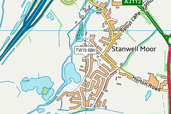 TW19 6BH map - OS VectorMap District (Ordnance Survey) TW19 6BH map - OS VectorMap District (Ordnance Survey)