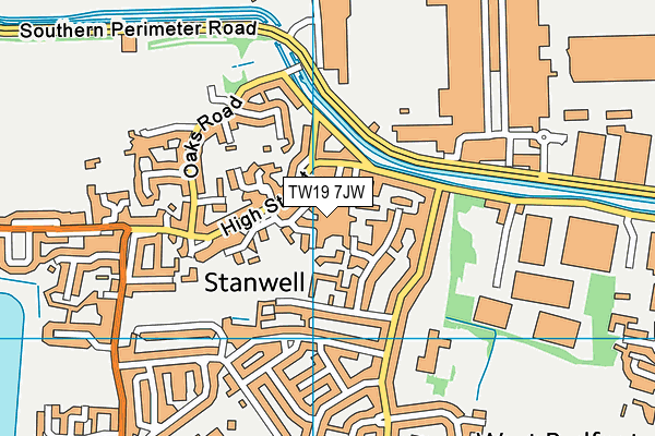 TW19 7JW map - OS VectorMap District (Ordnance Survey) TW19 7JW map - OS VectorMap District (Ordnance Survey)