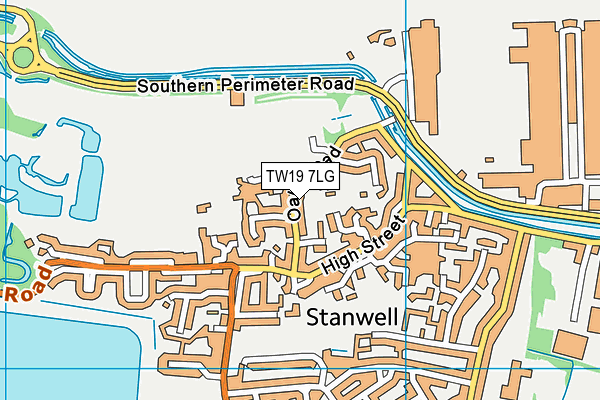 TW19 7LG map - OS VectorMap District (Ordnance Survey) TW19 7LG map - OS VectorMap District (Ordnance Survey)