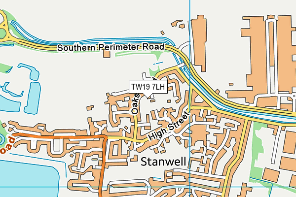 TW19 7LH map - OS VectorMap District (Ordnance Survey) TW19 7LH map - OS VectorMap District (Ordnance Survey)
