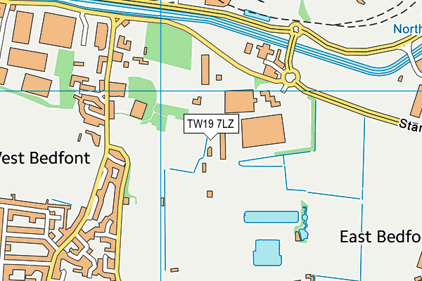 TW19 7LZ map - OS VectorMap District (Ordnance Survey) TW19 7LZ map - OS VectorMap District (Ordnance Survey)