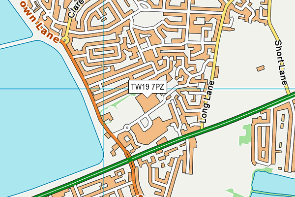 TW19 7PZ map - OS VectorMap District (Ordnance Survey) TW19 7PZ map - OS VectorMap District (Ordnance Survey)