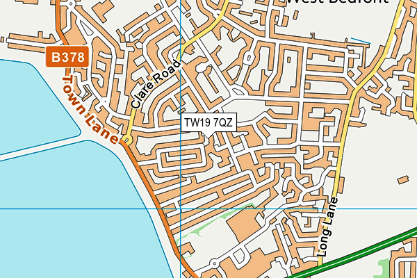 TW19 7QZ map - OS VectorMap District (Ordnance Survey) TW19 7QZ map - OS VectorMap District (Ordnance Survey)