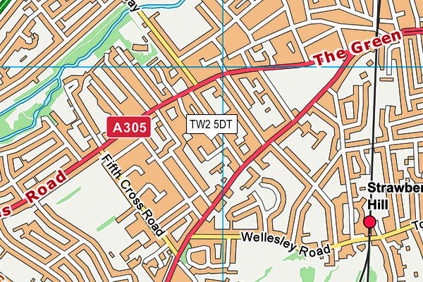 TW2 5DT map - OS VectorMap District (Ordnance Survey) TW2 5DT map - OS VectorMap District (Ordnance Survey)