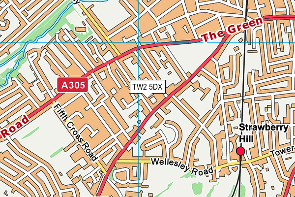 TW2 5DX map - OS VectorMap District (Ordnance Survey) TW2 5DX map - OS VectorMap District (Ordnance Survey)
