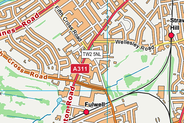 TW2 5NL map - OS VectorMap District (Ordnance Survey) TW2 5NL map - OS VectorMap District (Ordnance Survey)