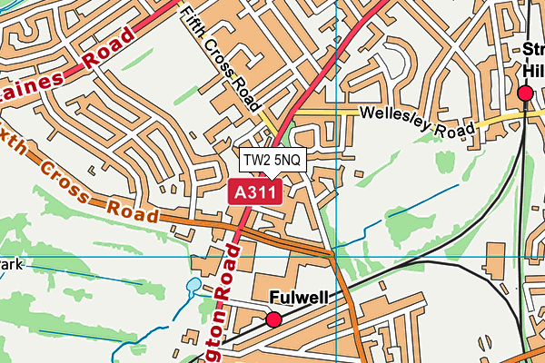 TW2 5NQ map - OS VectorMap District (Ordnance Survey) TW2 5NQ map - OS VectorMap District (Ordnance Survey)