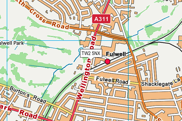 TW2 5NX map - OS VectorMap District (Ordnance Survey) TW2 5NX map - OS VectorMap District (Ordnance Survey)