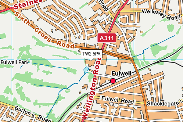 TW2 5PA map - OS VectorMap District (Ordnance Survey) TW2 5PA map - OS VectorMap District (Ordnance Survey)