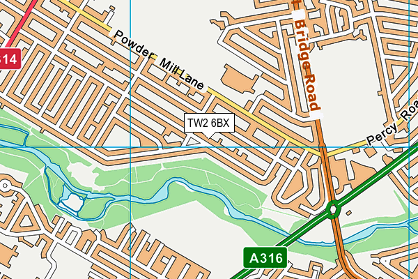 TW2 6BX map - OS VectorMap District (Ordnance Survey) TW2 6BX map - OS VectorMap District (Ordnance Survey)