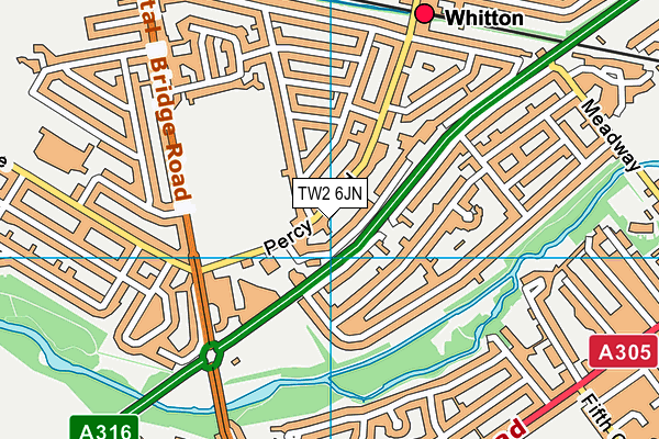 TW2 6JN map - OS VectorMap District (Ordnance Survey) TW2 6JN map - OS VectorMap District (Ordnance Survey)