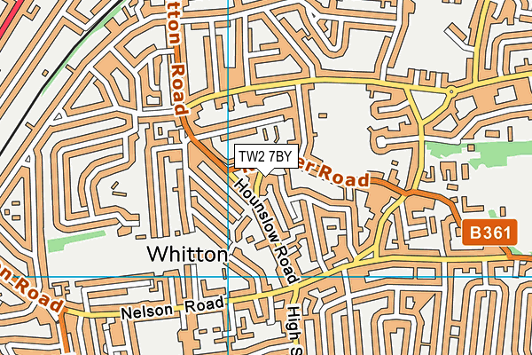 TW2 7BY map - OS VectorMap District (Ordnance Survey) TW2 7BY map - OS VectorMap District (Ordnance Survey)