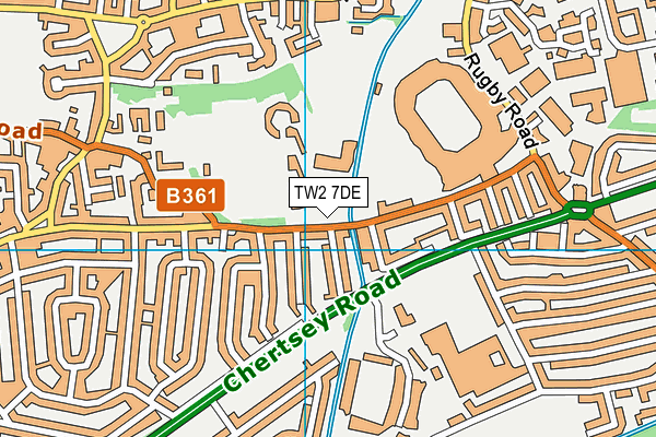 TW2 7DE map - OS VectorMap District (Ordnance Survey) TW2 7DE map - OS VectorMap District (Ordnance Survey)