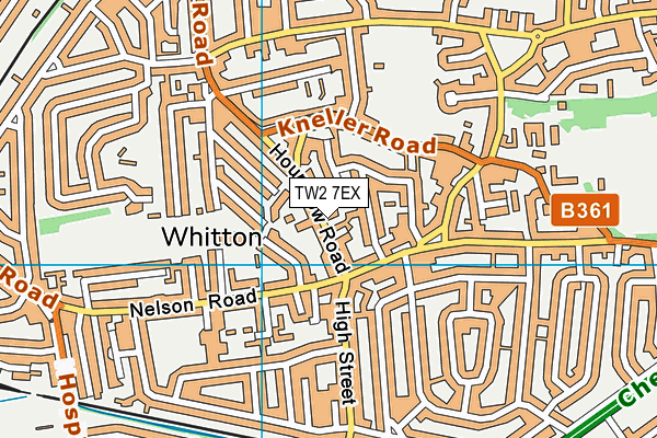 TW2 7EX map - OS VectorMap District (Ordnance Survey) TW2 7EX map - OS VectorMap District (Ordnance Survey)