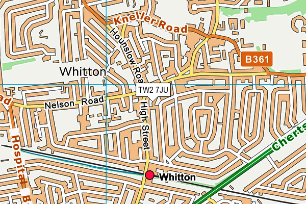 TW2 7JU map - OS VectorMap District (Ordnance Survey) TW2 7JU map - OS VectorMap District (Ordnance Survey)
