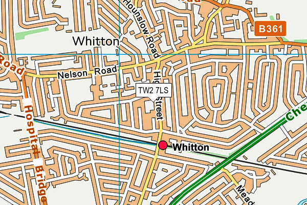 TW2 7LS map - OS VectorMap District (Ordnance Survey) TW2 7LS map - OS VectorMap District (Ordnance Survey)
