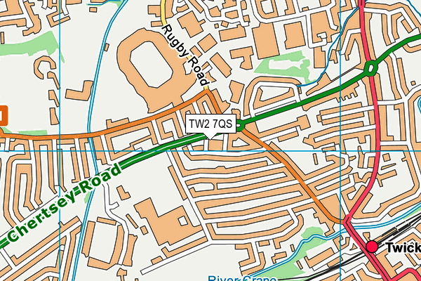 TW2 7QS map - OS VectorMap District (Ordnance Survey) TW2 7QS map - OS VectorMap District (Ordnance Survey)