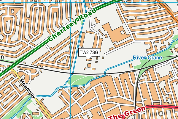 TW2 7SG map - OS VectorMap District (Ordnance Survey) TW2 7SG map - OS VectorMap District (Ordnance Survey)