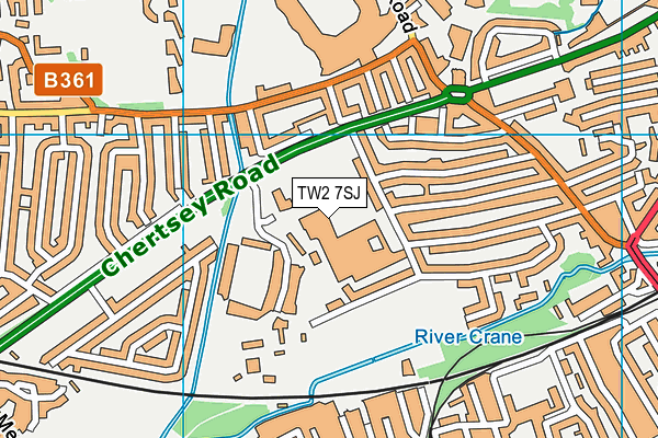 TW2 7SJ map - OS VectorMap District (Ordnance Survey) TW2 7SJ map - OS VectorMap District (Ordnance Survey)