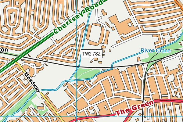 TW2 7SZ map - OS VectorMap District (Ordnance Survey) TW2 7SZ map - OS VectorMap District (Ordnance Survey)