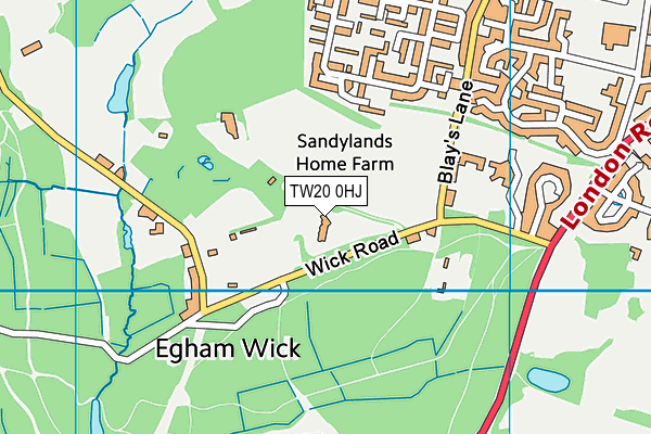 TW20 0HJ map - OS VectorMap District (Ordnance Survey) TW20 0HJ map - OS VectorMap District (Ordnance Survey)