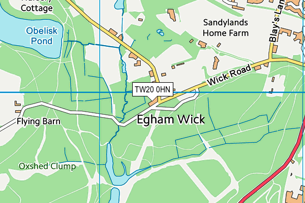 TW20 0HN map - OS VectorMap District (Ordnance Survey) TW20 0HN map - OS VectorMap District (Ordnance Survey)