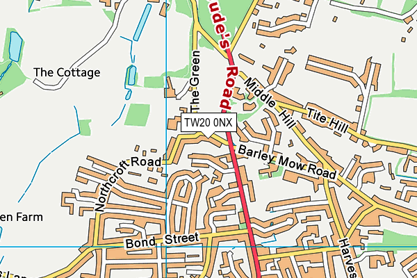 TW20 0NX map - OS VectorMap District (Ordnance Survey)