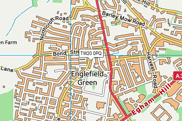 TW20 0PQ map - OS VectorMap District (Ordnance Survey) TW20 0PQ map - OS VectorMap District (Ordnance Survey)