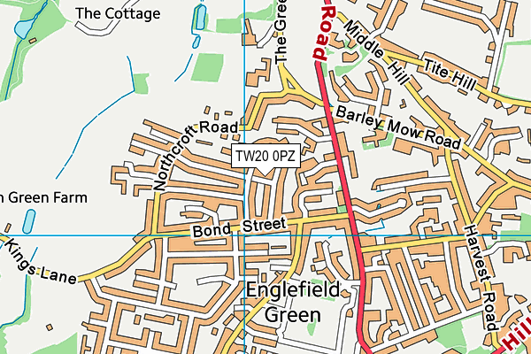 TW20 0PZ map - OS VectorMap District (Ordnance Survey) TW20 0PZ map - OS VectorMap District (Ordnance Survey)