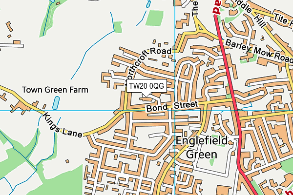 TW20 0QG map - OS VectorMap District (Ordnance Survey) TW20 0QG map - OS VectorMap District (Ordnance Survey)