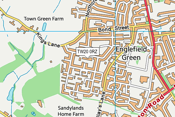 TW20 0RZ map - OS VectorMap District (Ordnance Survey) TW20 0RZ map - OS VectorMap District (Ordnance Survey)