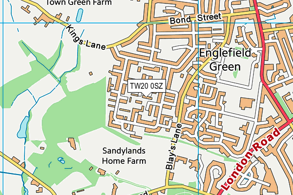 TW20 0SZ map - OS VectorMap District (Ordnance Survey) TW20 0SZ map - OS VectorMap District (Ordnance Survey)