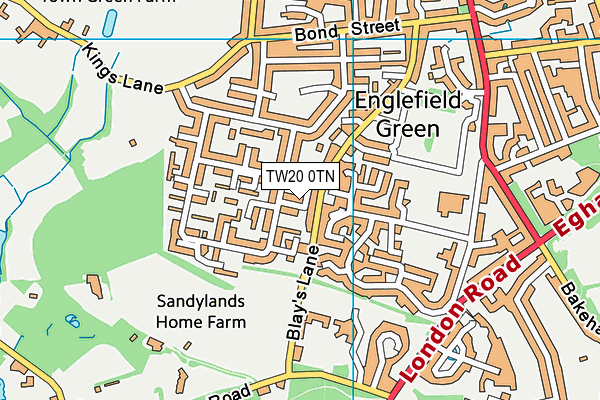 TW20 0TN map - OS VectorMap District (Ordnance Survey) TW20 0TN map - OS VectorMap District (Ordnance Survey)
