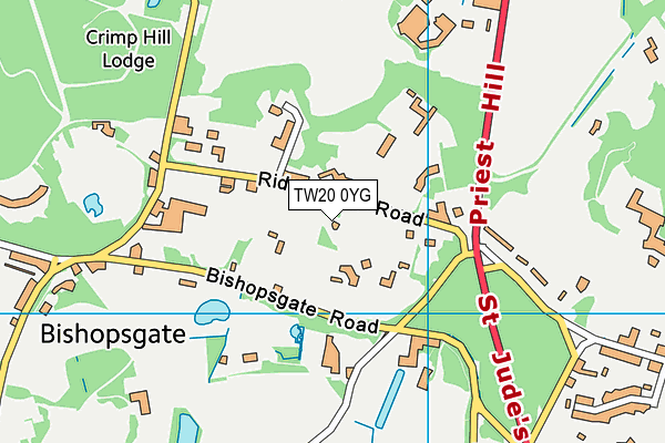 TW20 0YG map - OS VectorMap District (Ordnance Survey)