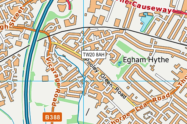 TW20 8AH map - OS VectorMap District (Ordnance Survey) TW20 8AH map - OS VectorMap District (Ordnance Survey)