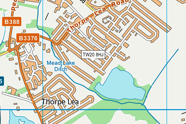 TW20 8HJ map - OS VectorMap District (Ordnance Survey) TW20 8HJ map - OS VectorMap District (Ordnance Survey)