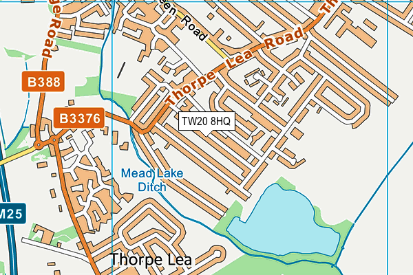 TW20 8HQ map - OS VectorMap District (Ordnance Survey)