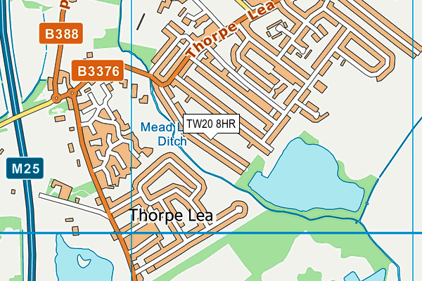 TW20 8HR map - OS VectorMap District (Ordnance Survey)