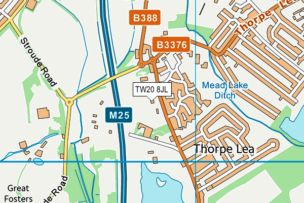 TW20 8JL map - OS VectorMap District (Ordnance Survey)