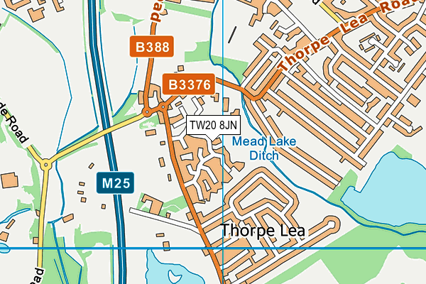 TW20 8JN map - OS VectorMap District (Ordnance Survey)