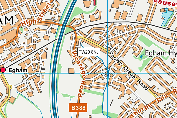TW20 8NJ map - OS VectorMap District (Ordnance Survey) TW20 8NJ map - OS VectorMap District (Ordnance Survey)