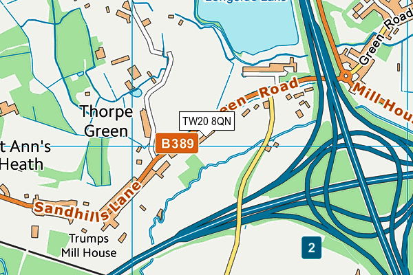 TW20 8QN map - OS VectorMap District (Ordnance Survey)