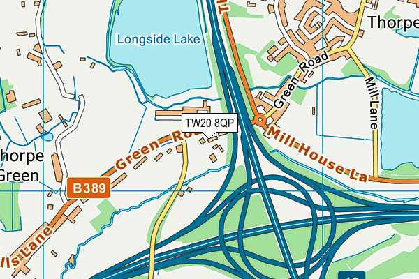 TW20 8QP map - OS VectorMap District (Ordnance Survey) TW20 8QP map - OS VectorMap District (Ordnance Survey)