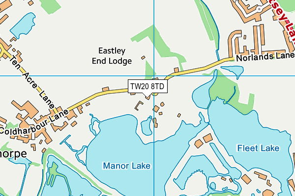 TW20 8TD map - OS VectorMap District (Ordnance Survey)