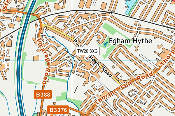 TW20 8XG map - OS VectorMap District (Ordnance Survey)