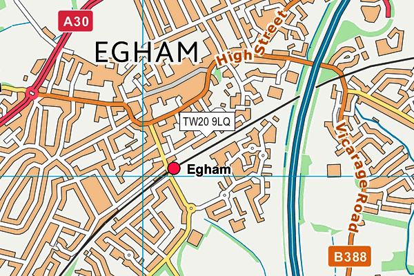 TW20 9LQ map - OS VectorMap District (Ordnance Survey) TW20 9LQ map - OS VectorMap District (Ordnance Survey)